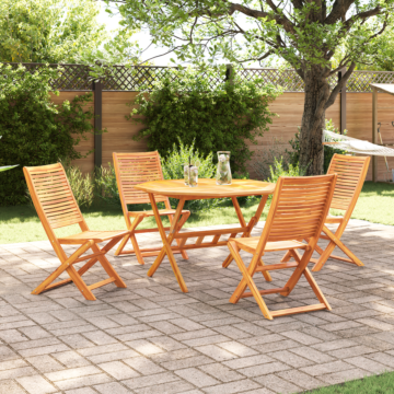 Vidaxl 5 Piece Garden Dining Set Solid Wood Acacia