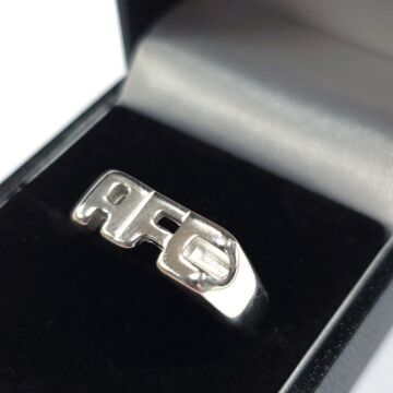 Arsenal Fc Sterling Silver Afc Ring - Q