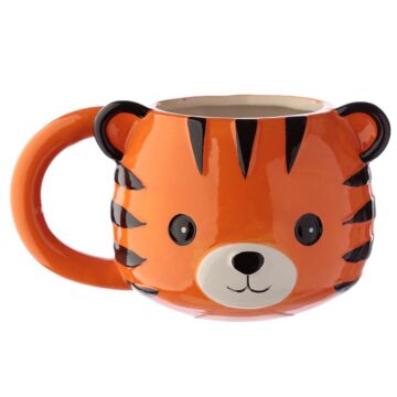 Ceramic Shaped Head Mug - Adoramals Tiger