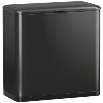 Homcom 8l Hanging Kitchen Bin, Rubbish Bin With Lid And Removable Inner Bucket For Kitchen Cabinet Door, Under Sink, Office