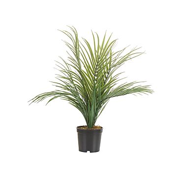 Artificial Potted Plant Green And Black Synthetic Material 45 Cm Fake Areca Palm Decorative Indoor Accessory Beliani