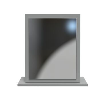 Contrast Small Desktop Mirror In Dusk Grey