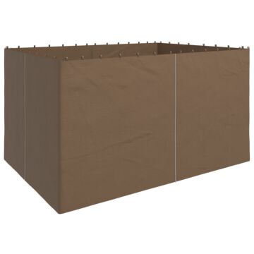 Outsunny Set Of Four 3 X 4m Gazebo Replacement Walls - Dark Brown