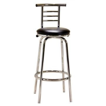 Bar Stool Chrome Swivel Narrow Back Bm-015p