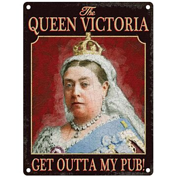 Small Metal Sign 45 X 37.5cm Pub Signs Queen Victoria