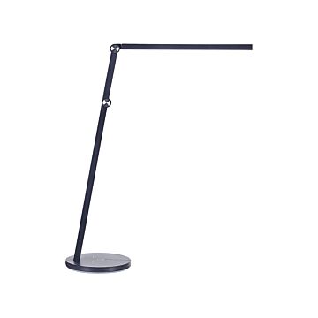 Desk Led Lamp Black With Base Stepless Dimming Touch Switch Light Office Study Modern Beliani