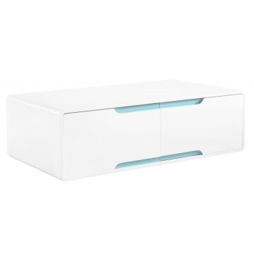 Badini Coffee Table White Matt Gloss 4 Drawer