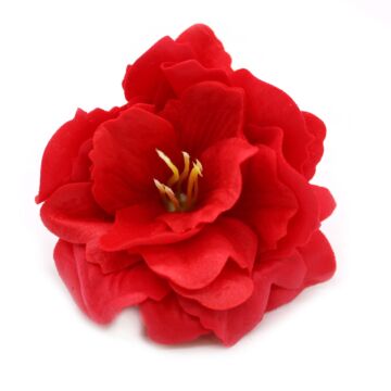 Craft Soap Flower - Small Peony - Red - Pack Of 10
