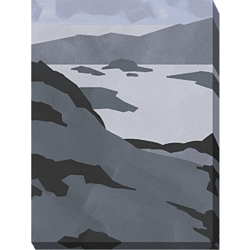 Greyscale Island I By Jacob Green - Canvas Print