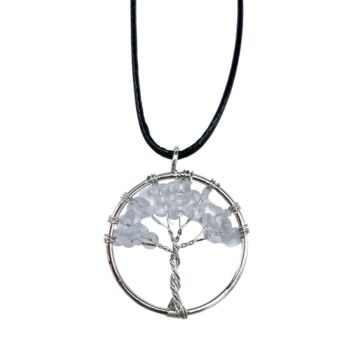 Tree Of Life Pendant - Rock Crystal