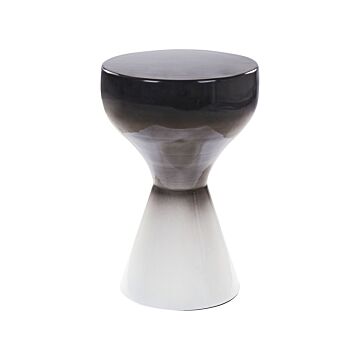Side Table Black And White Iron Metal Accent End Table Decor Display Design Beliani