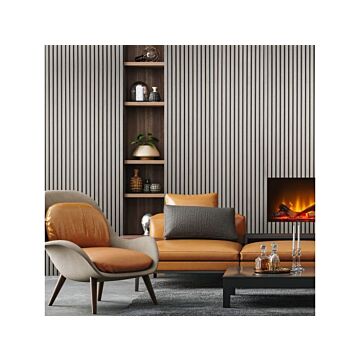 Fuse Acoustic Wooden Wall Panel In Grey Oak, 2.4m X 0.6m