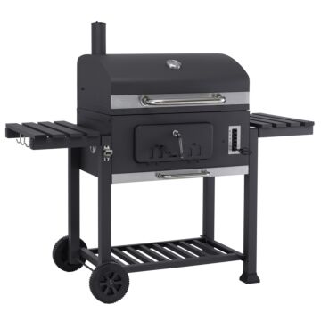 Xxl Charcoal Bbq Grill - Includes Two Side Tables