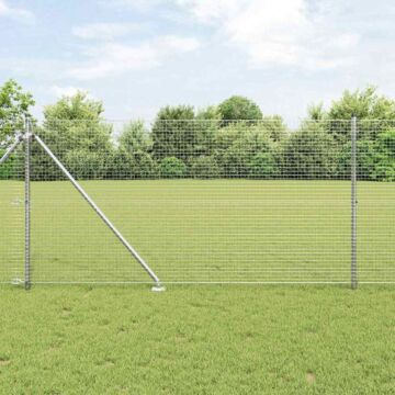 Vidaxl Welded Wire Fence With 13 Spike Posts 1.2x50 M Galvanised Steel