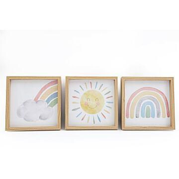 Set Of Three Rainbow Framed Prints