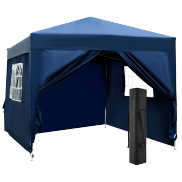 Outsunny Pop Up Gazebo Marquee, Size (3m X 3m)-blue