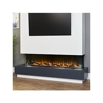 Adam Sahara Panoramic Media Wall Electric Fire, 61 Inch