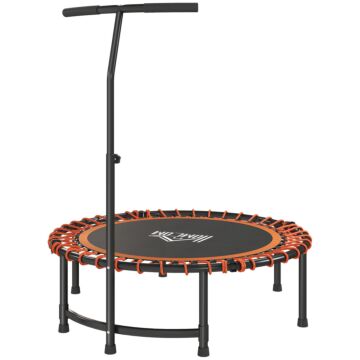 Homcom Mini Round Steel Frame Trampoline W/ Adjustable Handle, Orange