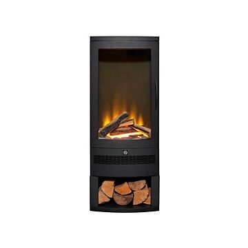 Acantha Horizon Electric Stove With Log Storage In Black