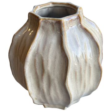 Sabbia Collection Squat Seed Pod Vase