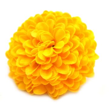 Craft Soap Flower - Small Chrysanthemum - Yellow - Pack Of 10