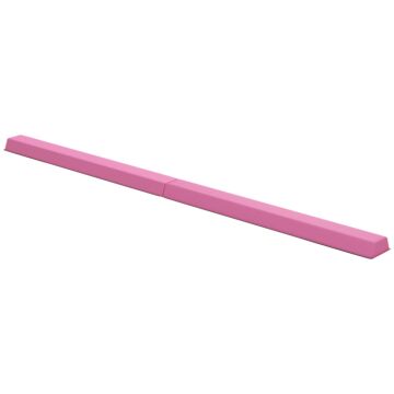Sportnow 7.7ft Folding Gymnastics Beam, Floor Balance Beam For Kids With Anti-slip Base, Gymnastics Equipment For Home, Pink
