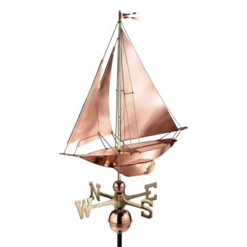 Racing Sloop Farmhouse Copper Weathervane