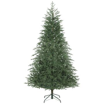 Homcom 7 Ft Full Spruce Christmas Tree With Realistic Dense Tips, Easy Assembly - Green