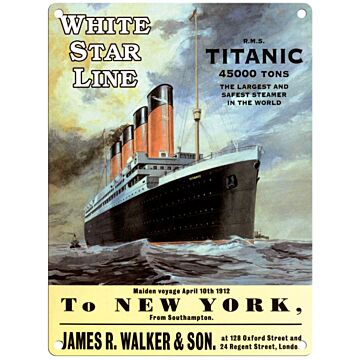 Large Metal Sign 60 X 49.5cm Vintage Retro White Star Line