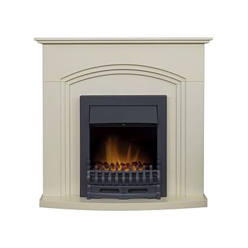 Adam Truro Fireplace In Cream With Blenheim Electric Fire In Black, 41 Inch