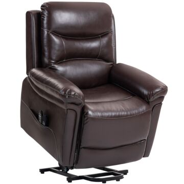 Homcom Power Lift Recliner Chair With Vibration Massage, Heat, Usb - Brown