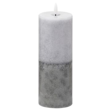 Luxe Collection Natural Glow 3x8 Two Toned Stone Dipped Led Candle