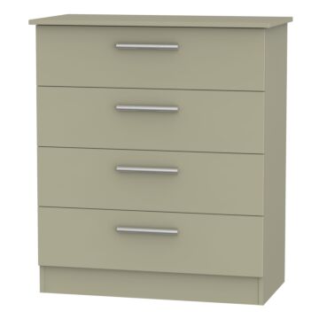 Contrast 4 Drawer Chest In Mushroom Matt