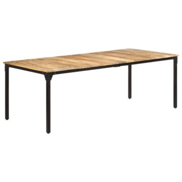 Vidaxl Dining Table 220x100x76 Cm Rough Mango Wood