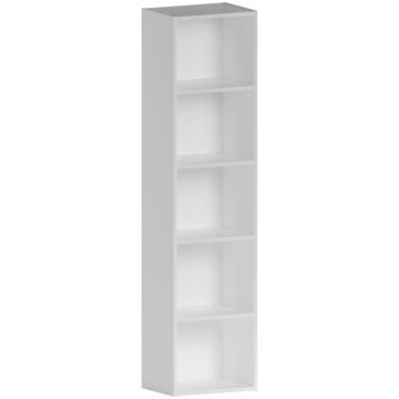 Vida Designs Oxford 5 Tier Cube Bookcase, White