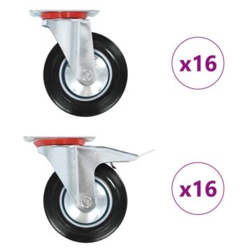 Vidaxl 32 Pcs Swivel Casters 160 Mm