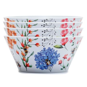 Recycled Rpet Set Of 4 Picnic Bowls - Nectar Meadows