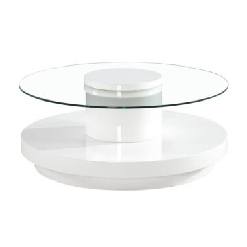 Nebula Coffee Table Round White High Gloss