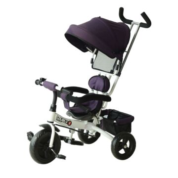 Homcom Baby Tricycle W/handle-white/purple