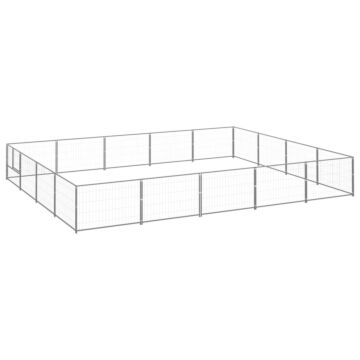 Vidaxl Dog Kennel Silver 20 M² Steel