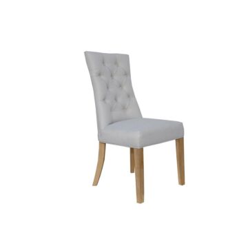 Curved Button Back Chair Natural/oak