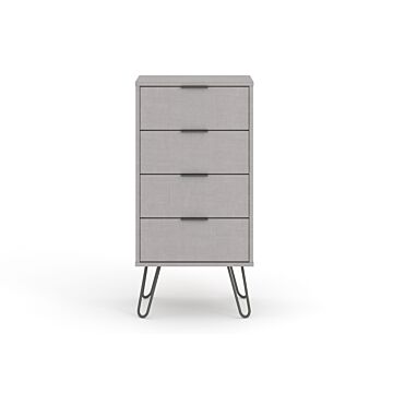 Augusta Grey 4 Drawer Narrow Chest Of Drawers