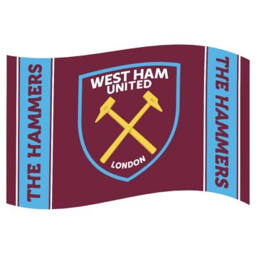 West Ham United Fc Crest Stripe Flag