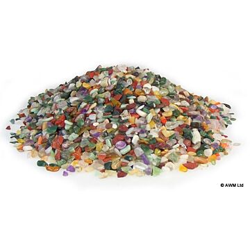 Mixed Natural Gemstone Chips - 1kg