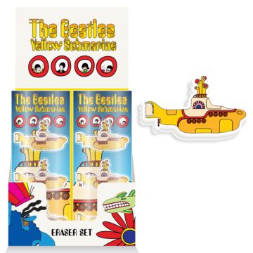 Eraser 3 Piece Set - The Beatles Yellow Submarine