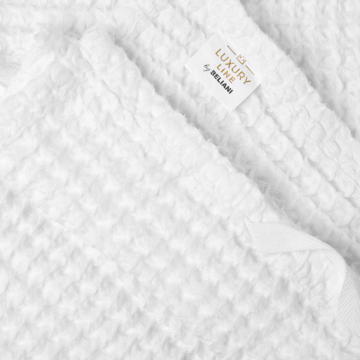 Set Of 9 Towels White Cotton Zero Twist Guest Hand Bath Towels And Bath Mat Beliani