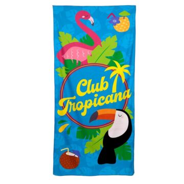 Microfibre Beach Towel - Flamingo Club Tropicana