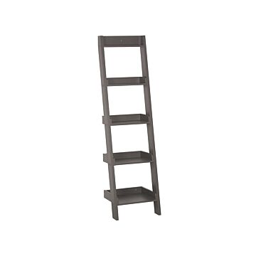 4-tier Ladder Bookcase Grey Book Shelf Display Beliani