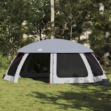 Vidaxl Pool Tent With Removable Fly & Mesh Walls Grey 690x690 Cm