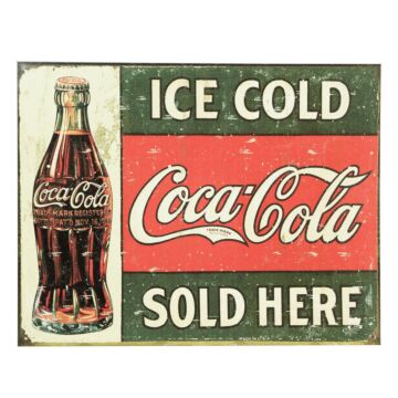 Large Metal Sign 60 X 49.5cm Ice Cold Coca Cola